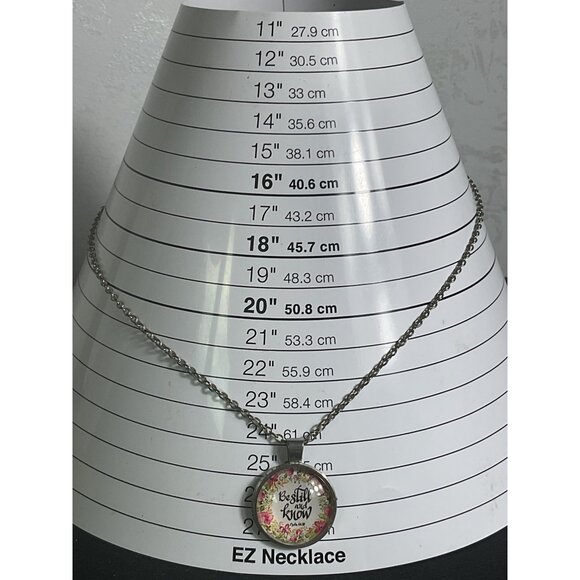 Be Still And Know Pendant Necklace With Chain & Lobster Clasp - Picture 2 of 5